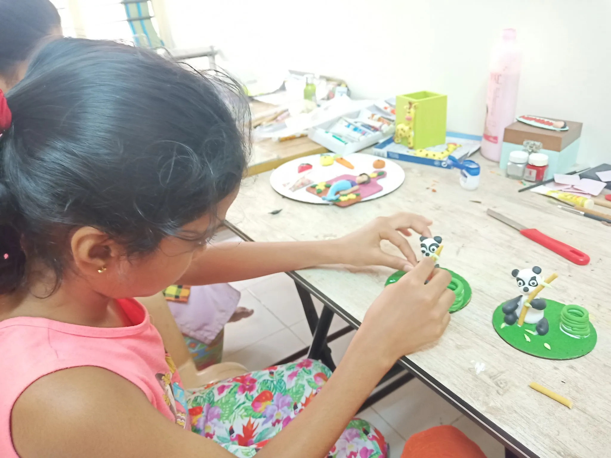 clay sculpting student artwork photos