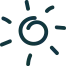 Sun icon decoration
